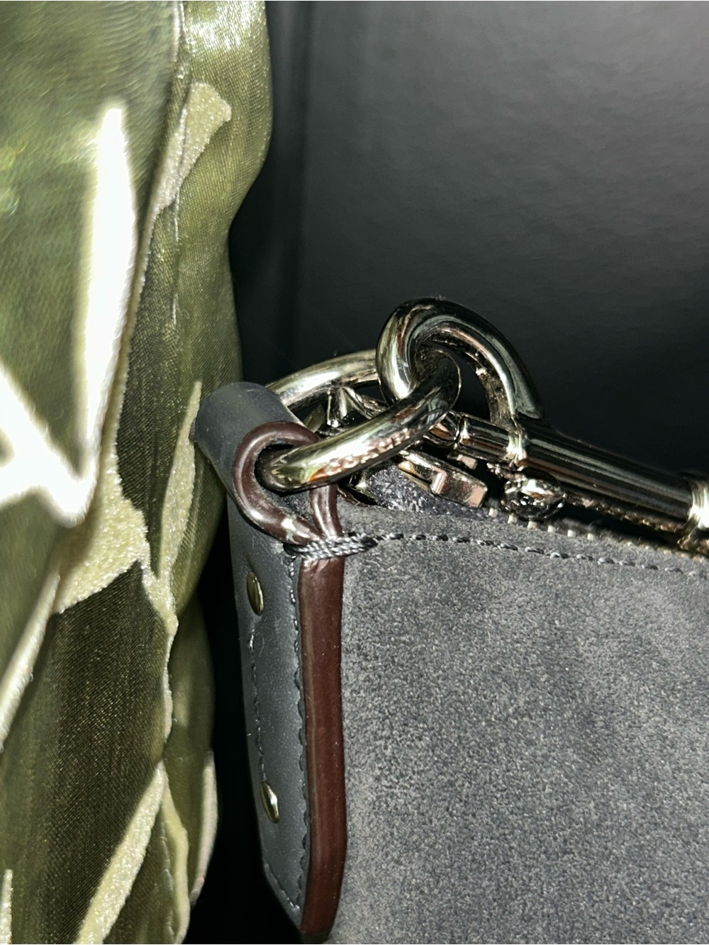 Coach Taylor Suede and Python-Embossed Leather Tote 2014 -EUC- - Picture 5 of 16